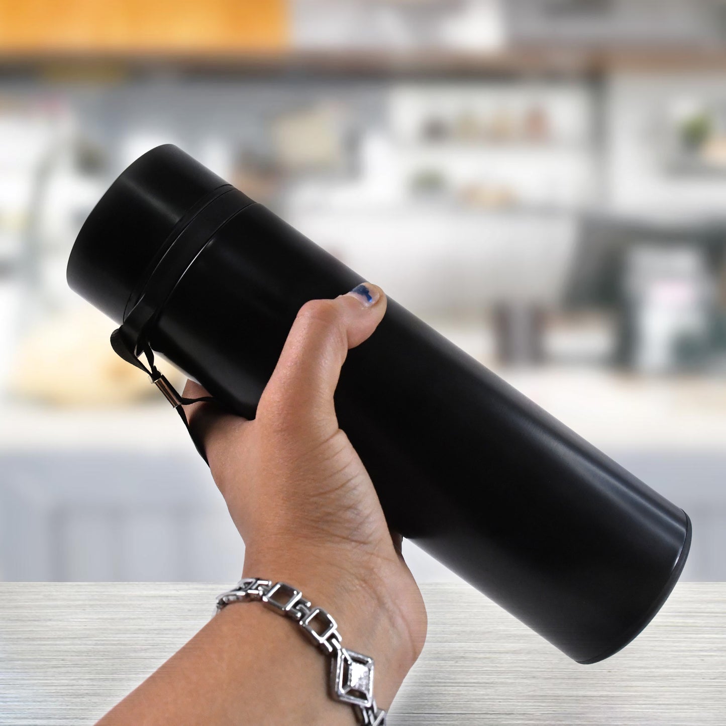 500ml Smart Temperature Display Stainless Steel Water Bottle – Double Wall Insulated