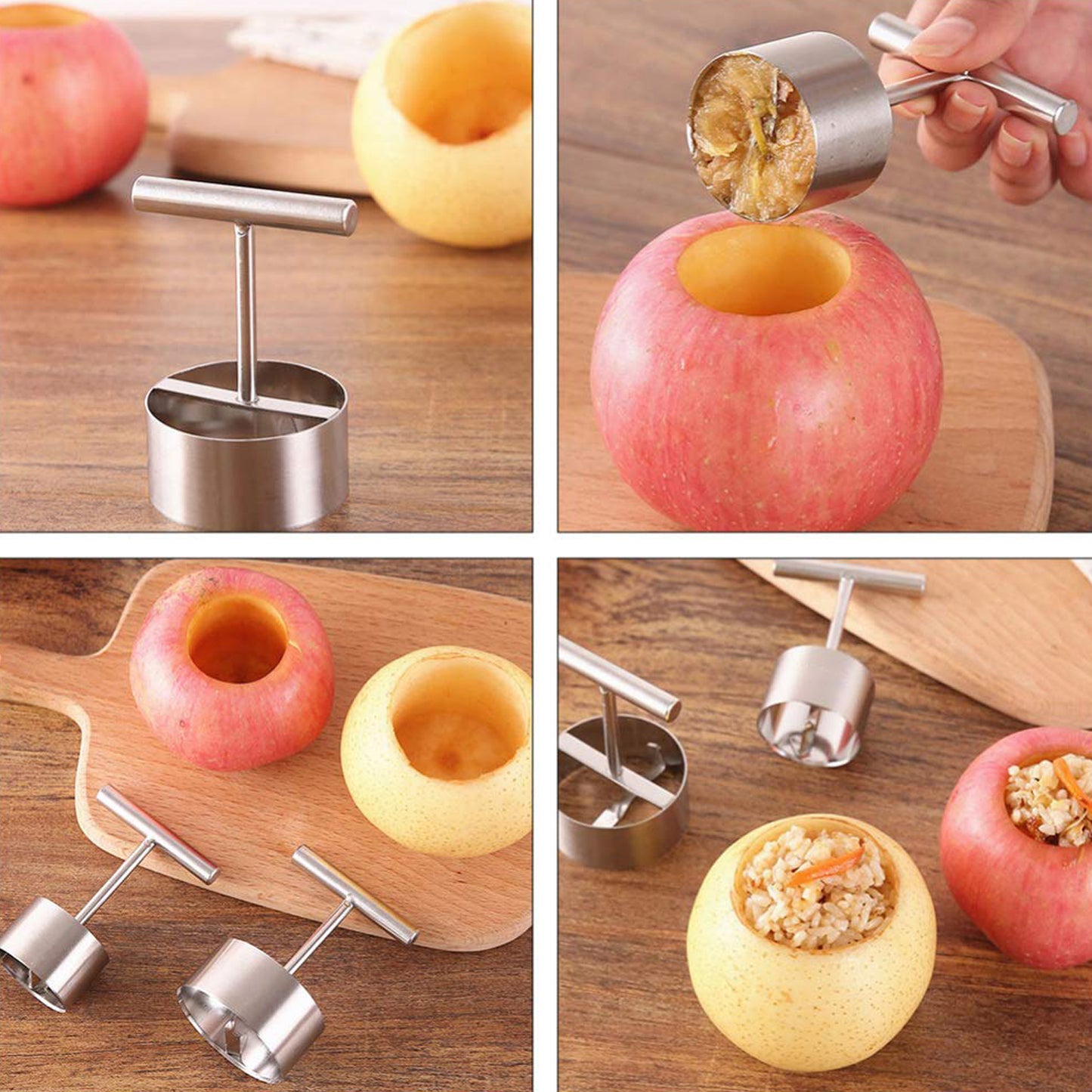 Fruit & Vegetable Corer | Pear Core Separator & Seeder Cutter for Easy Pitting and Hole Removal