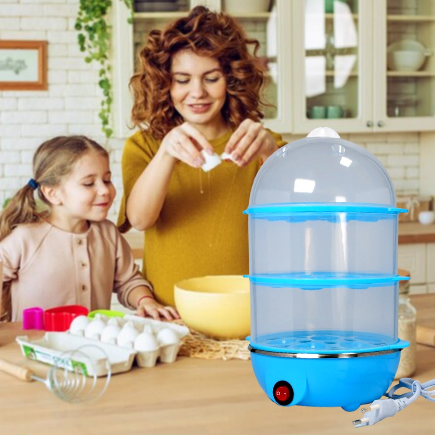 3 - Floor Electric Egg Boiler – Multi - Layer Egg Cooker for Fast Boiling - Chestore