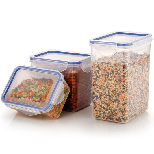 3 - Piece Airtight Food Storage Container Set – Leakproof & Transparent - Chestore