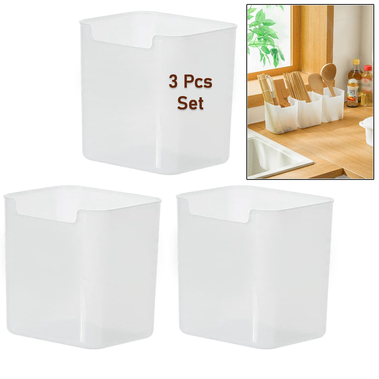 3 - Piece Clear Plastic Organizer Tray Set – Versatile Storage Solution - Chestore