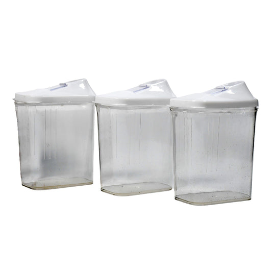 3 - Piece Transparent Kitchen Storage Jar Set – Airtight & Durable - Chestore
