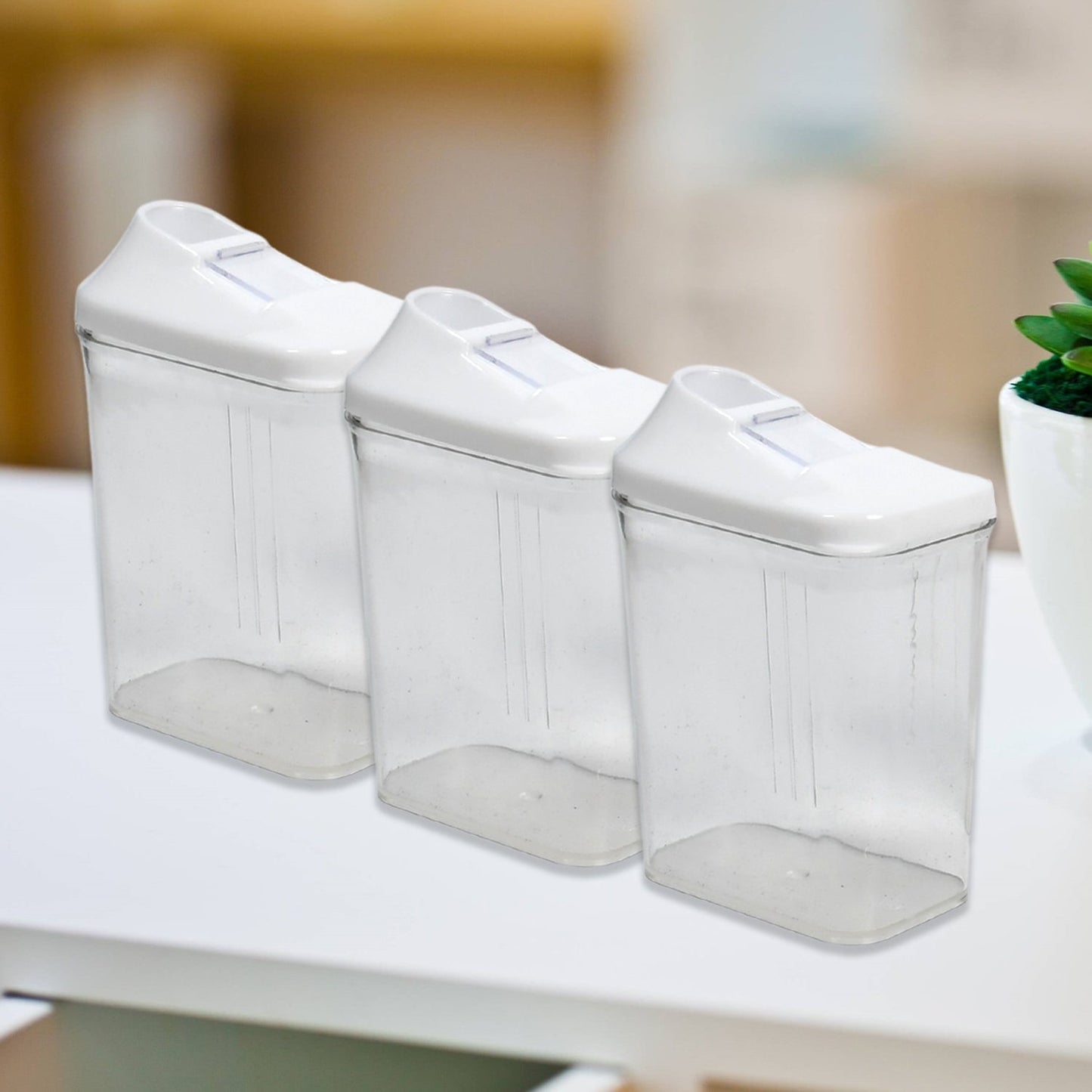 3 - Piece Transparent Kitchen Storage Jar Set – Airtight & Durable - Chestore