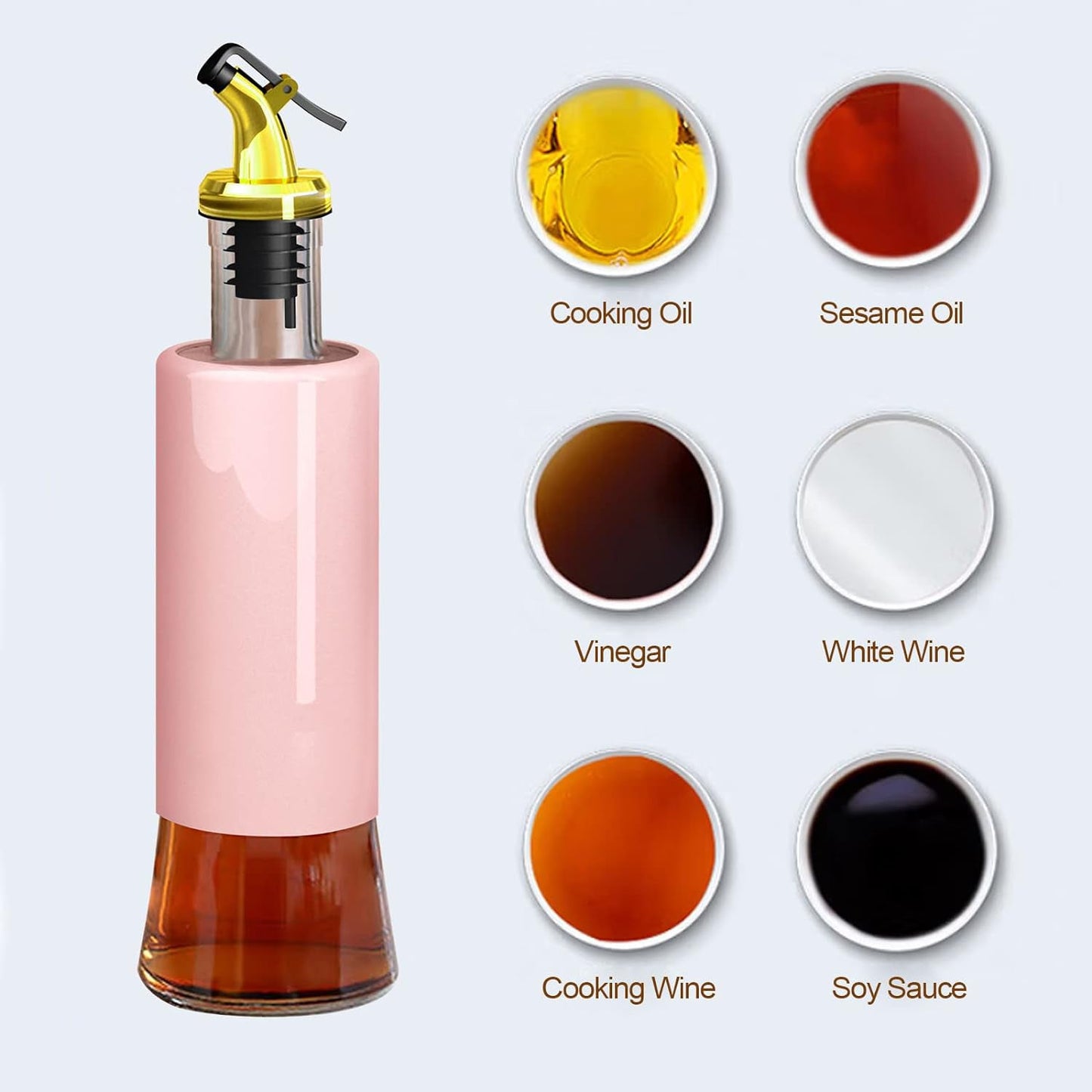 300ml Leakproof Glass Oil Dispenser Bottle – Non - Drip Spout - Chestore