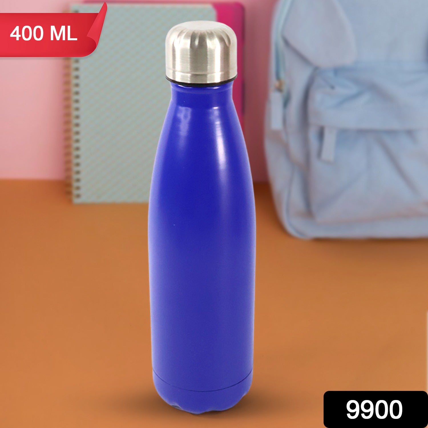 Stainless Steel Single Wall Water Bottle – 400ml | Leak-Proof & Eco-Friendly Bottle for Travel, Office, Gym
