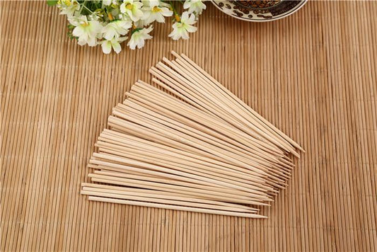 20cm Bamboo BBQ Skewers – Wooden Shish Kabob Sticks for Grilling & Party Snacks