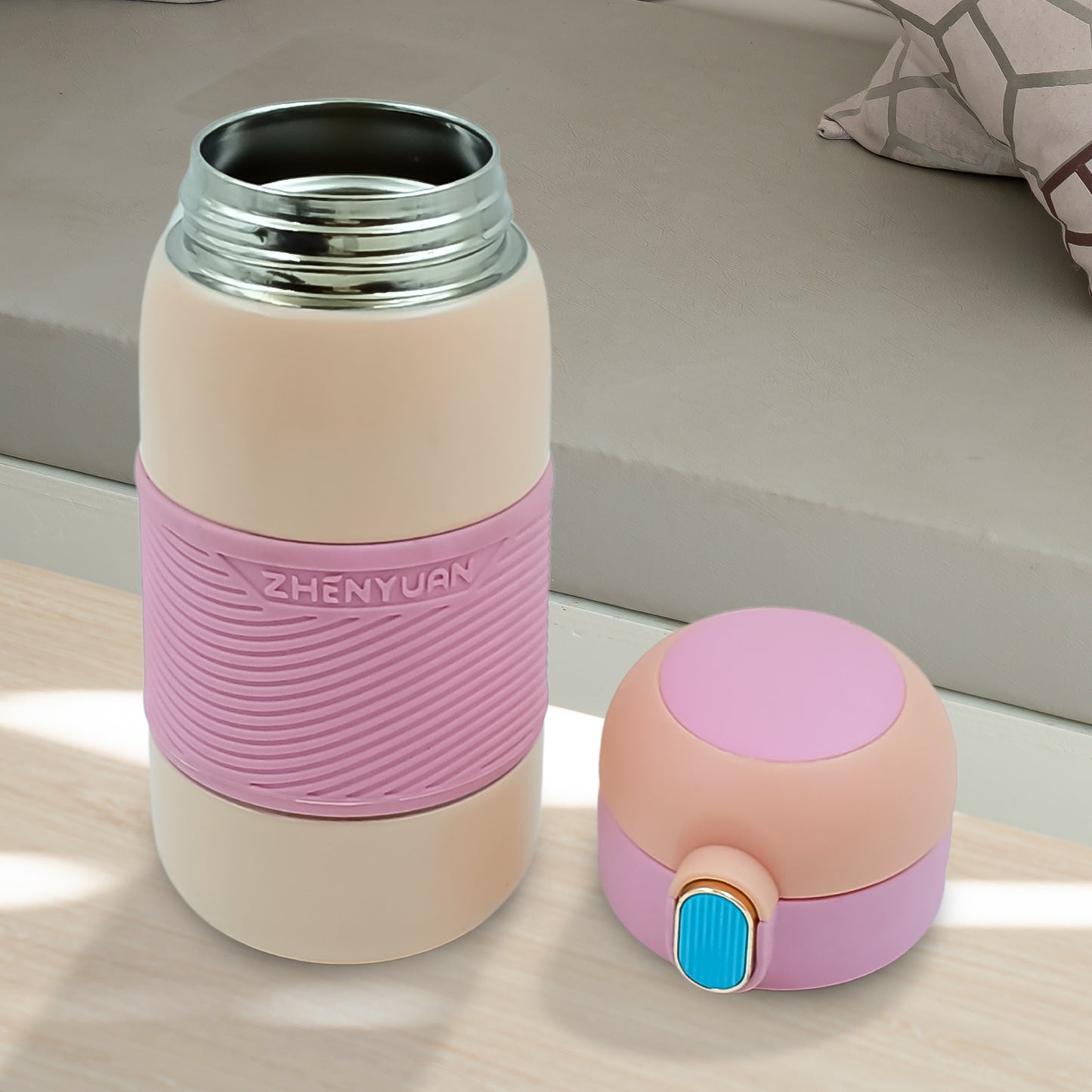 420ml Insulated Stainless Steel Bottle – Leakproof, Rubber Grip & Travel-Friendly 🚰❄️🔥