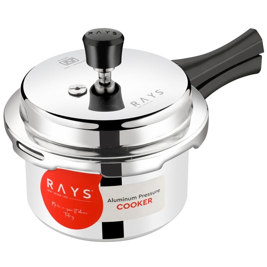🍳 Aluminium Rays Aura Pressure Cooker – 3.5 Litres (Outer Lid)