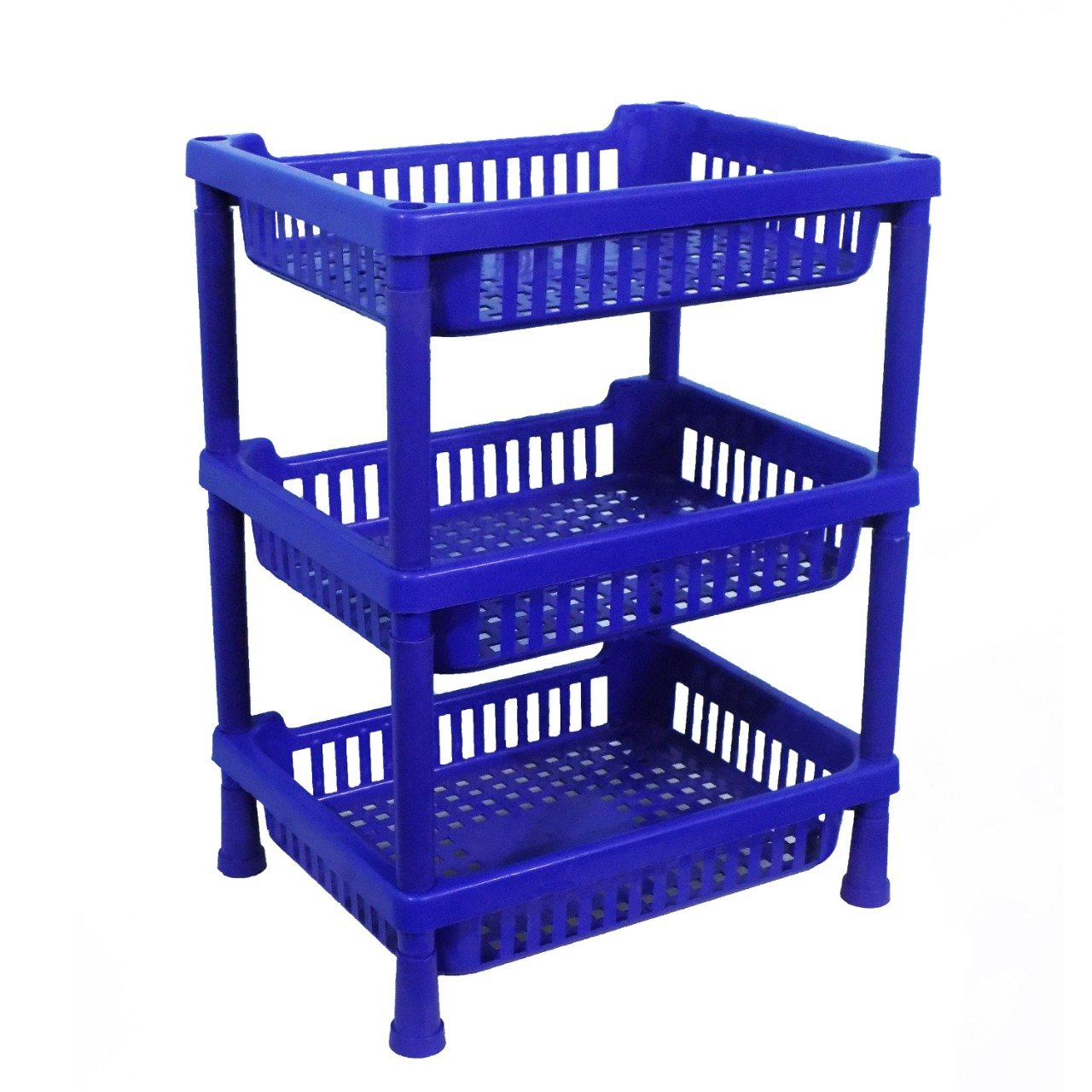 Multipurpose Plastic Storage Rack Organizer | 3-Piece Set for Kitchen, Bathroom & Home