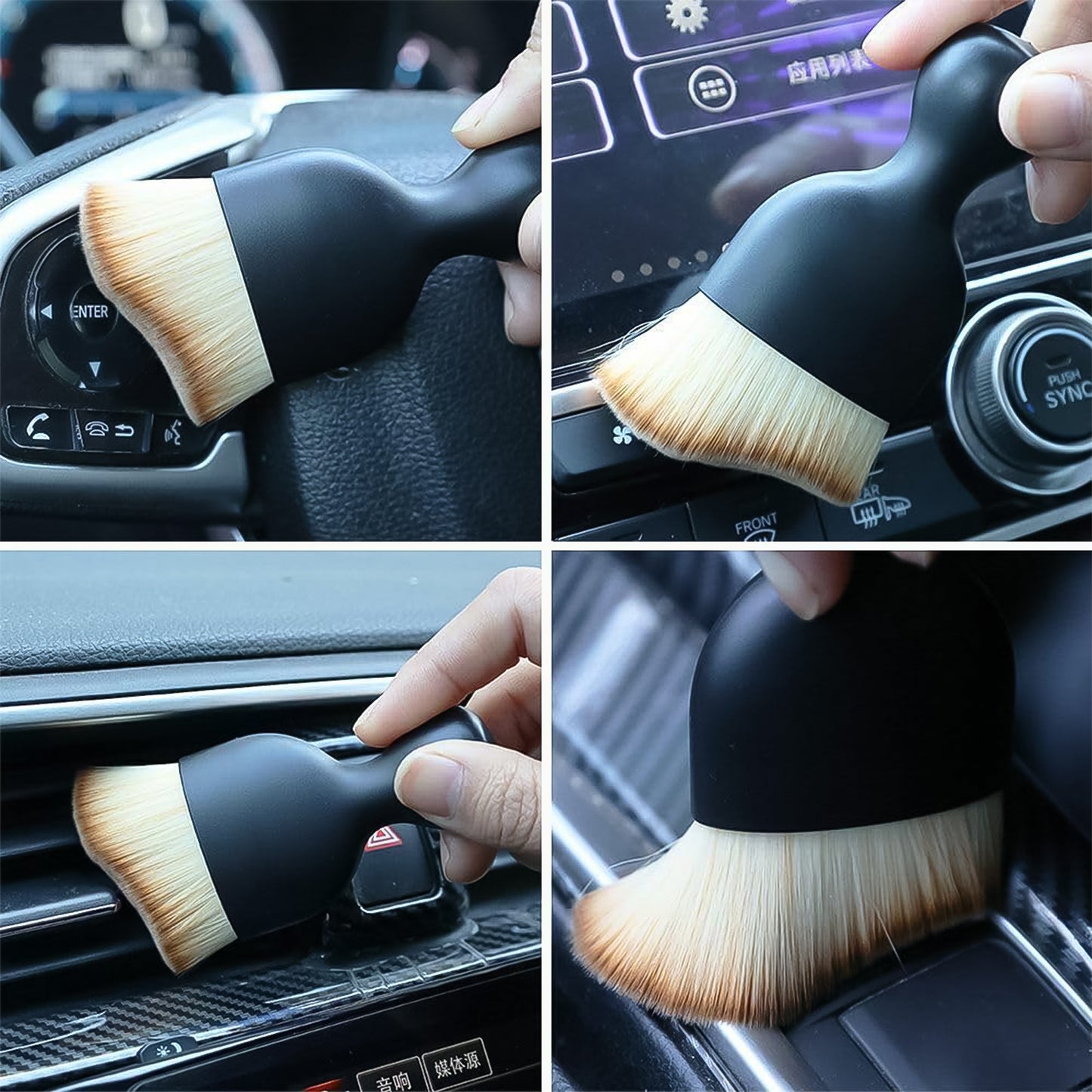 Mini Car Interior Cleaning Soft Brush – Compact Duster for Dashboard & Vents 🧼🚗✨