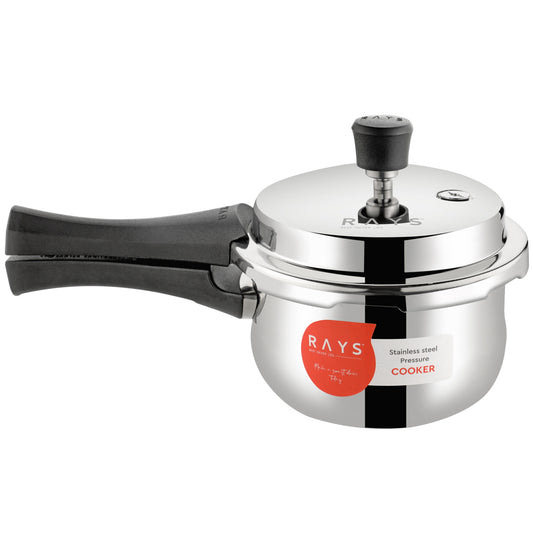 🍛 Stainless Steel Rays Fusion Pressure Cooker with Outer Lid – 2.5 Litres