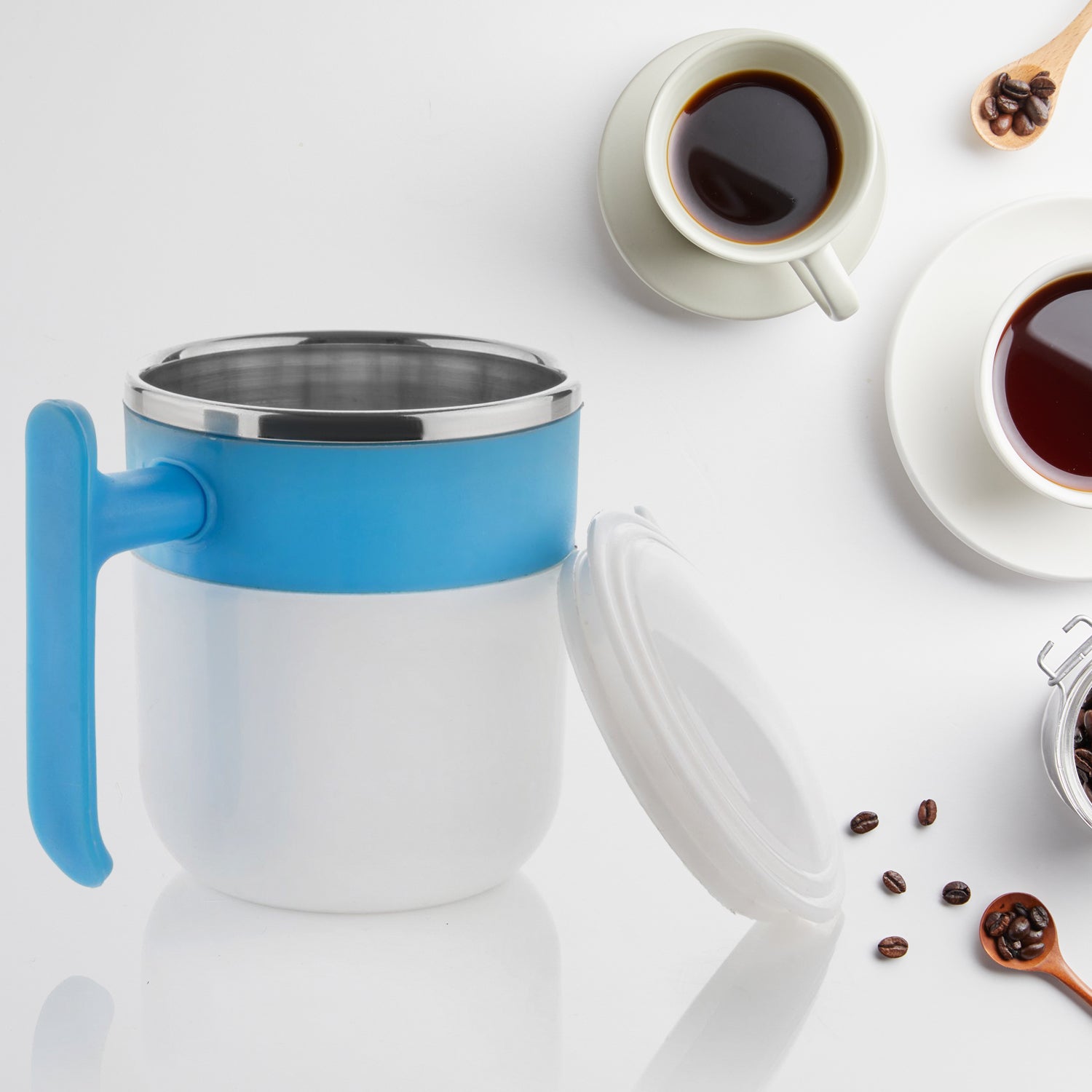 ☕ Stainless Steel Insulated Coffee/Tea Mug with Lid – 1 Pc