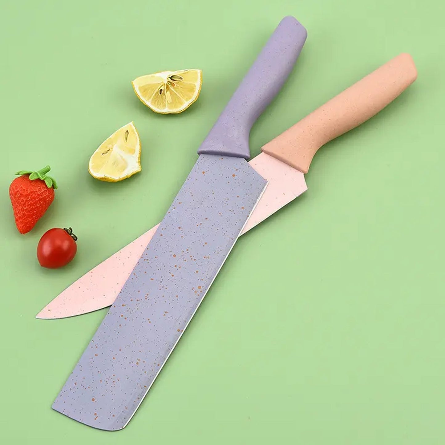 6 - Piece Colorful Kitchen Knife Set – Non - Stick Stainless Steel Blades - Chestore