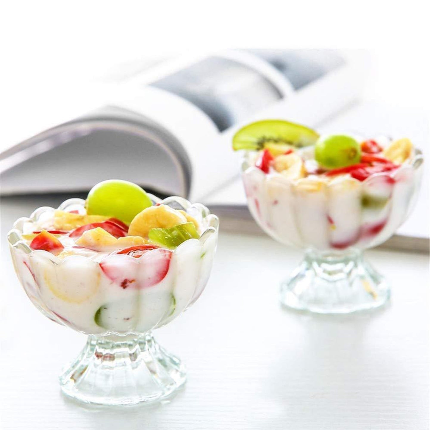 6 - Piece Serving Dessert Bowl Set – Ice Cream, Salad & Fruit Bowls - Chestore