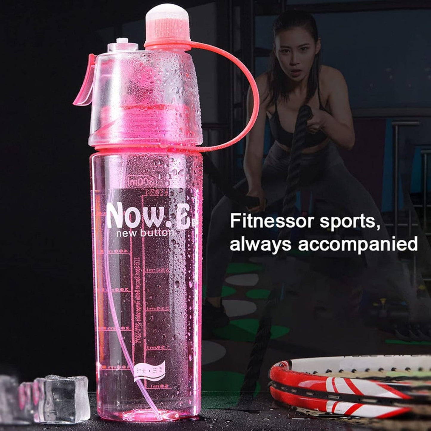 2-in-1 Mist Spray Water Bottle – Stay Hydrated & Refreshed (400ml) 💦🚰✨