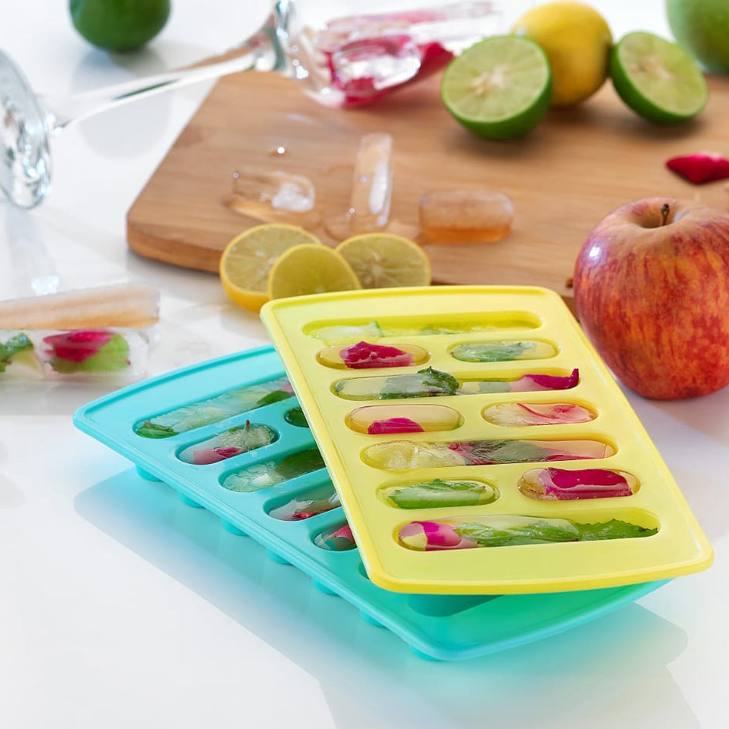 4-Piece Fancy Ice Tray Set | Multi-Purpose Ice Cube Molds for Household Use