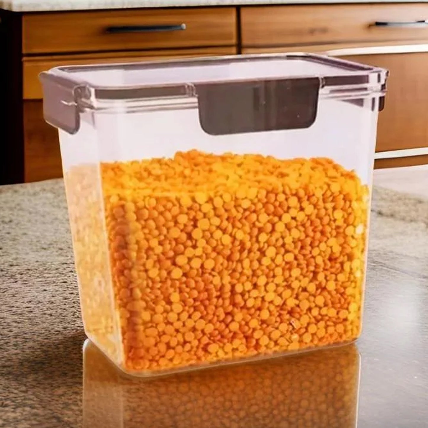 Airtight Food Storage Container – 2500ml with Easy Snap Lids, 1 Piece