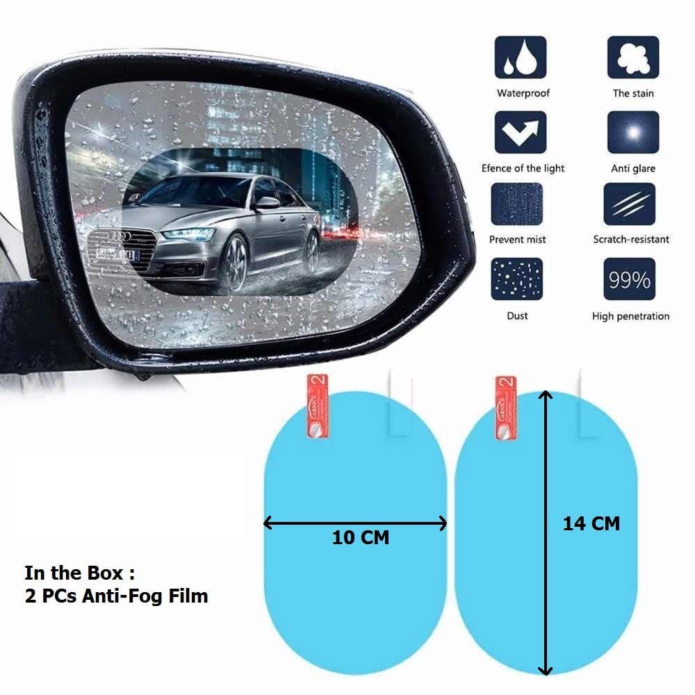 Anti-Fog & Anti-Scratch Rearview Mirror Film – Waterproof HD Protective Sticker