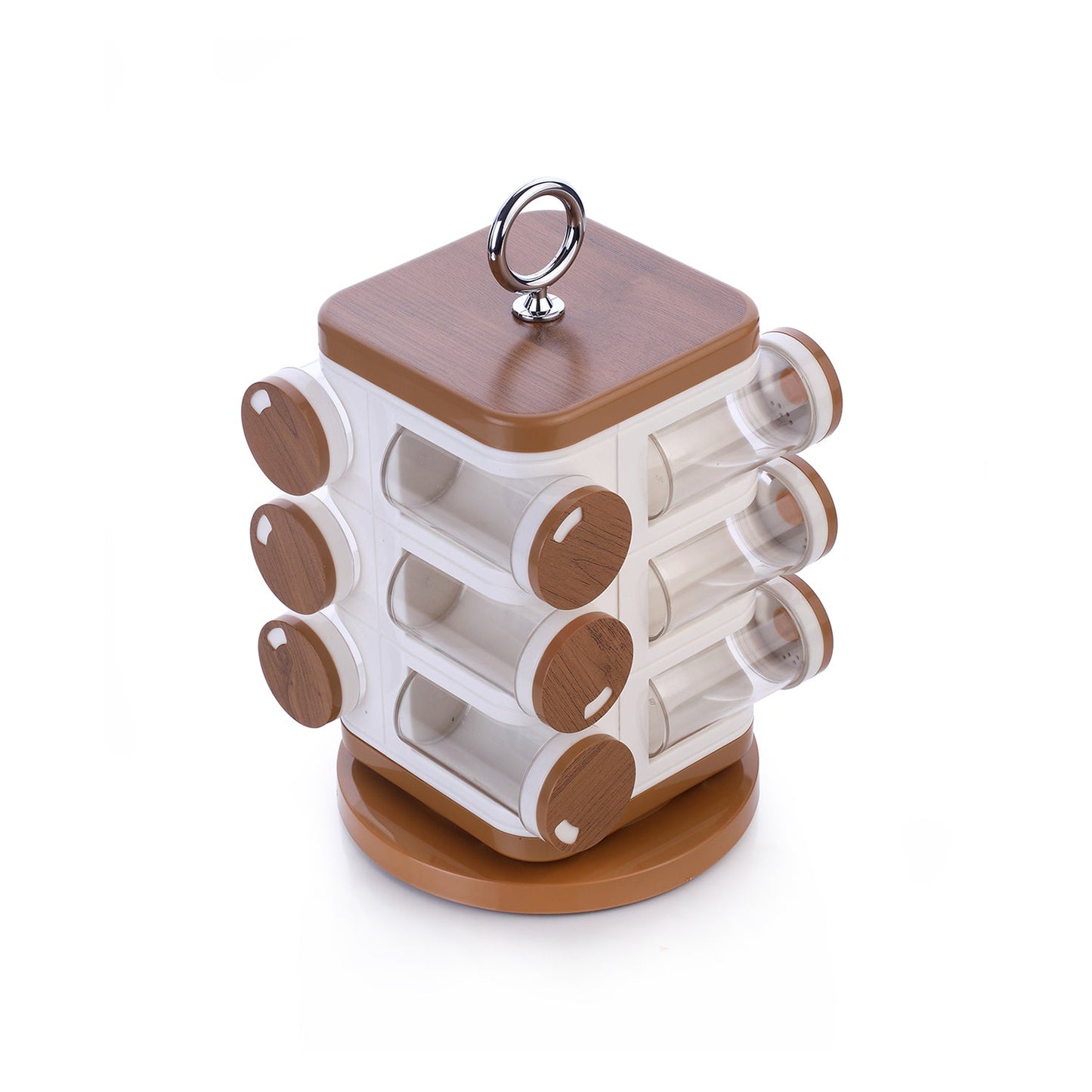 8118 Ganesh 12 - jar Revolving Spice Rack Masala Box - Chestore