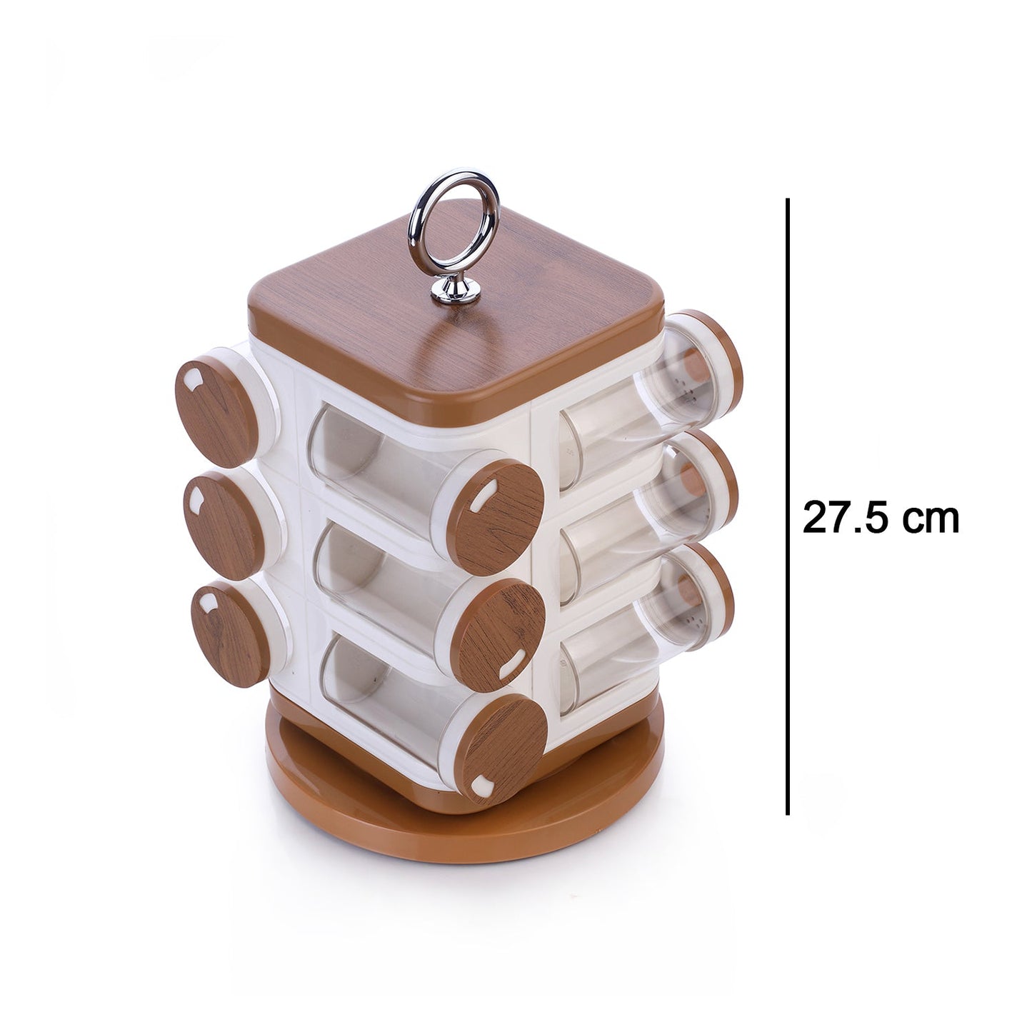 8118 Ganesh 12 - jar Revolving Spice Rack Masala Box - Chestore