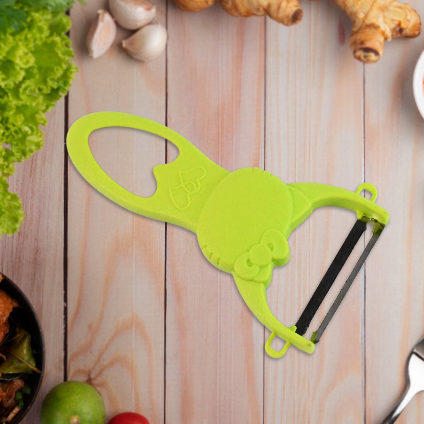 4-Piece Kitchen Cutting Set – Scissors, Peeler, Grater, Slicer & Knife 🔪✨
