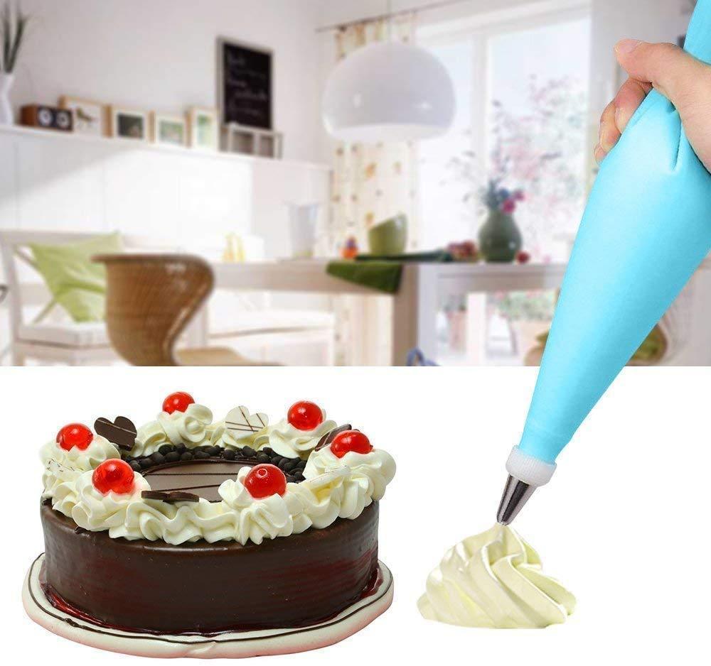 Cake Decorating Nozzle with Piping Bag | Stainless Steel Piping Cream & Frosting Nozzles