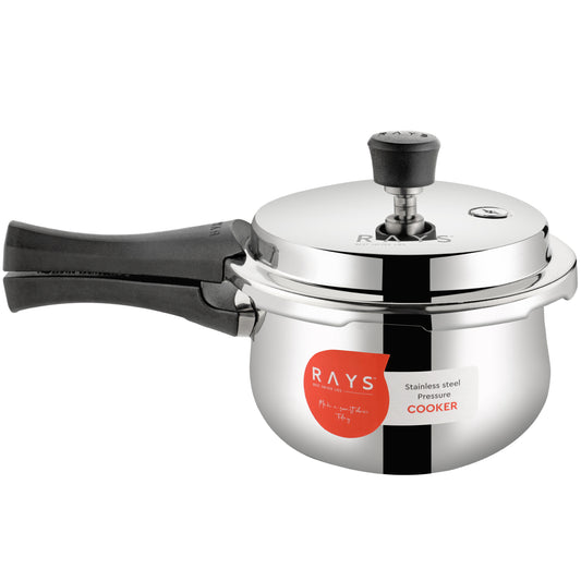 🍲 Stainless Steel Rays Fusion Pressure Cooker with Outer Lid – 3.5 Litres
