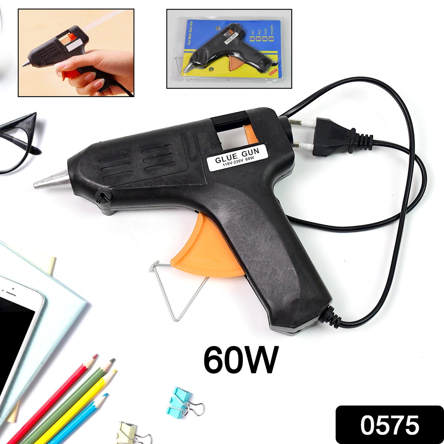 60W Glue Gun for Crafting & DIY Projects | Hot Melt Adhesive Gun | 1 PC