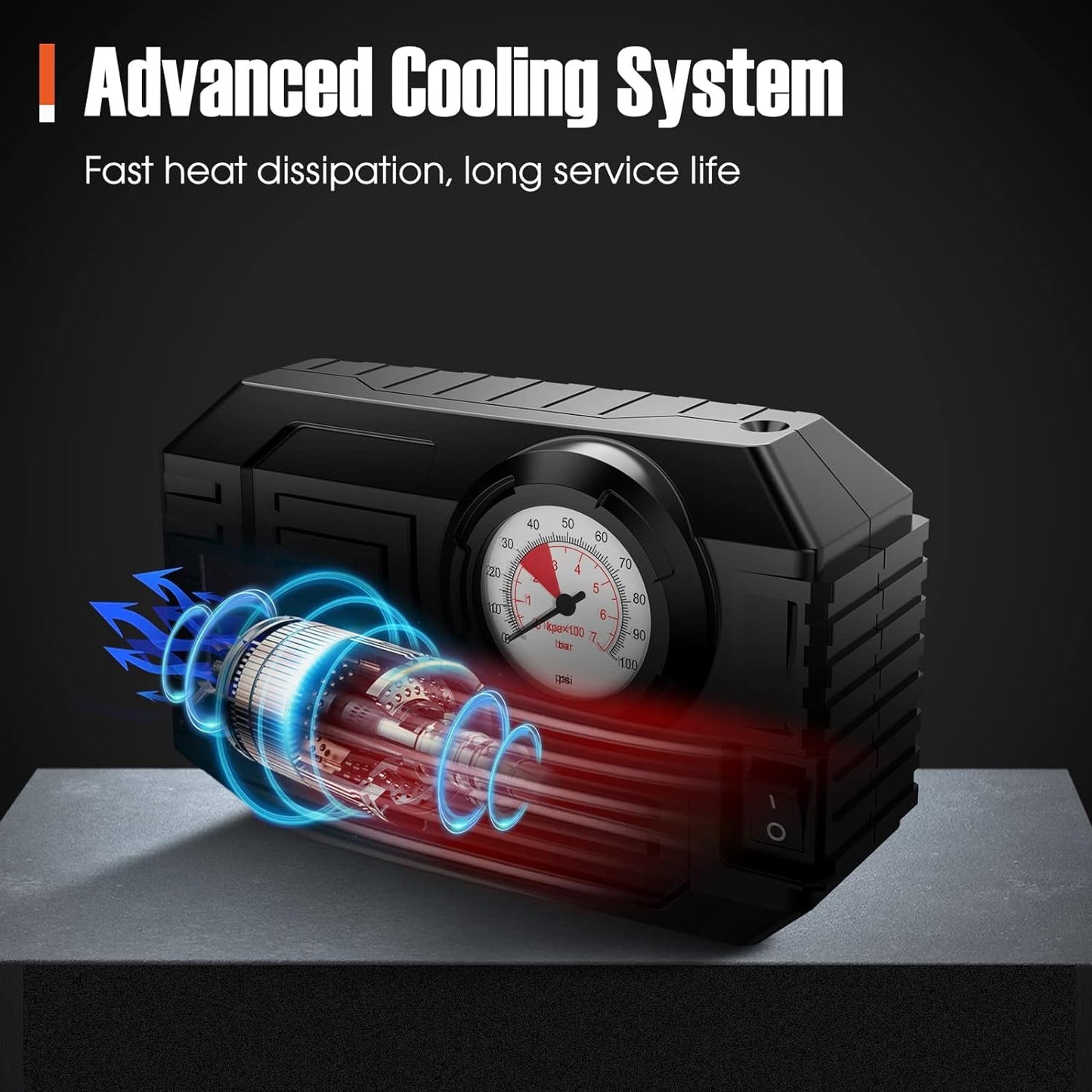 Portable 12V Tire Inflator – Compact Air Compressor for Cars, Bikes & More
