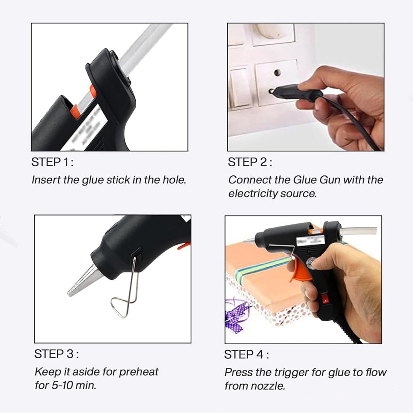 60W Glue Gun for Crafting & DIY Projects | Hot Melt Adhesive Gun | 1 PC