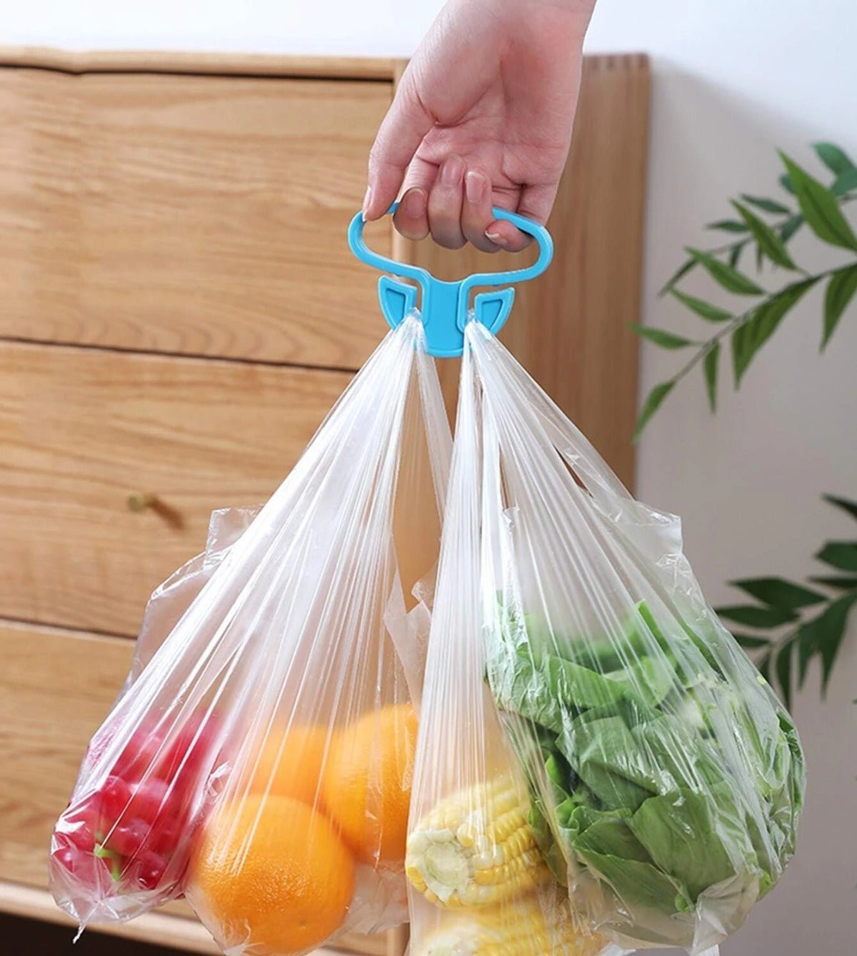 9331 Portable Shopping Bag Handle Holder Household Plastic Bag Hook Kitchen Supplies Carrier Holds Plastic Reusable Grocery Bags Holder Portable Bag Carrier Multifunctional (2pc) - Chestore