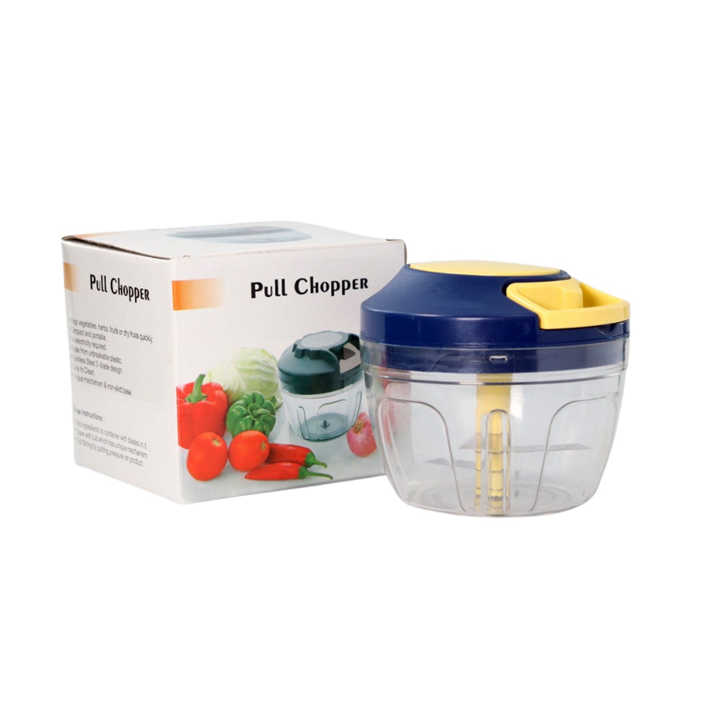 🥕🔪 0089 Chopper with 4 Blades – 650ml Manual Food Chopper