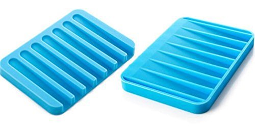 Silicone Soap Holder | Soap Dish Stand Saver Tray for Shower & Bathroom