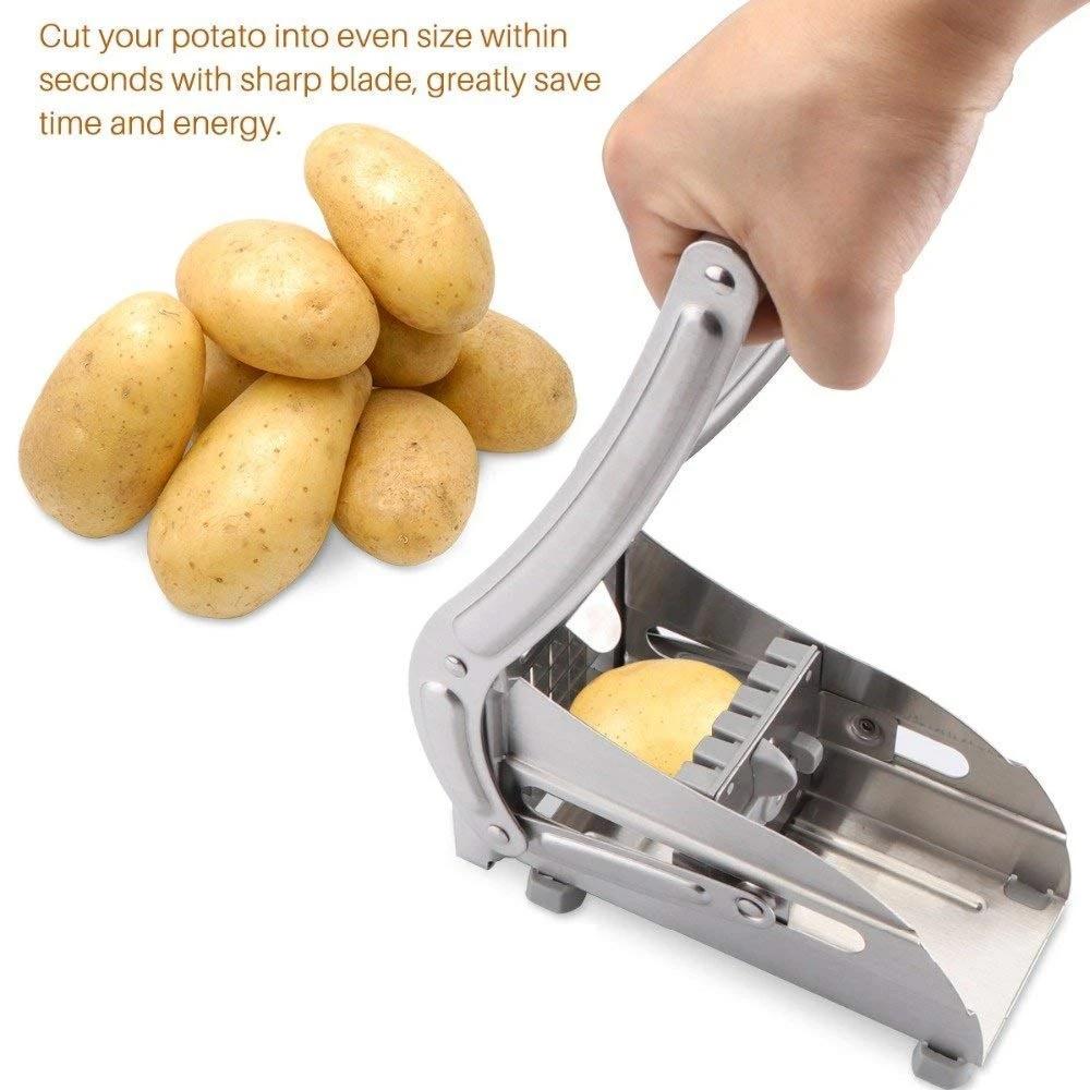 French Fries & Potato Chips Cutter – Potato Strip Cutter Machine with Blade