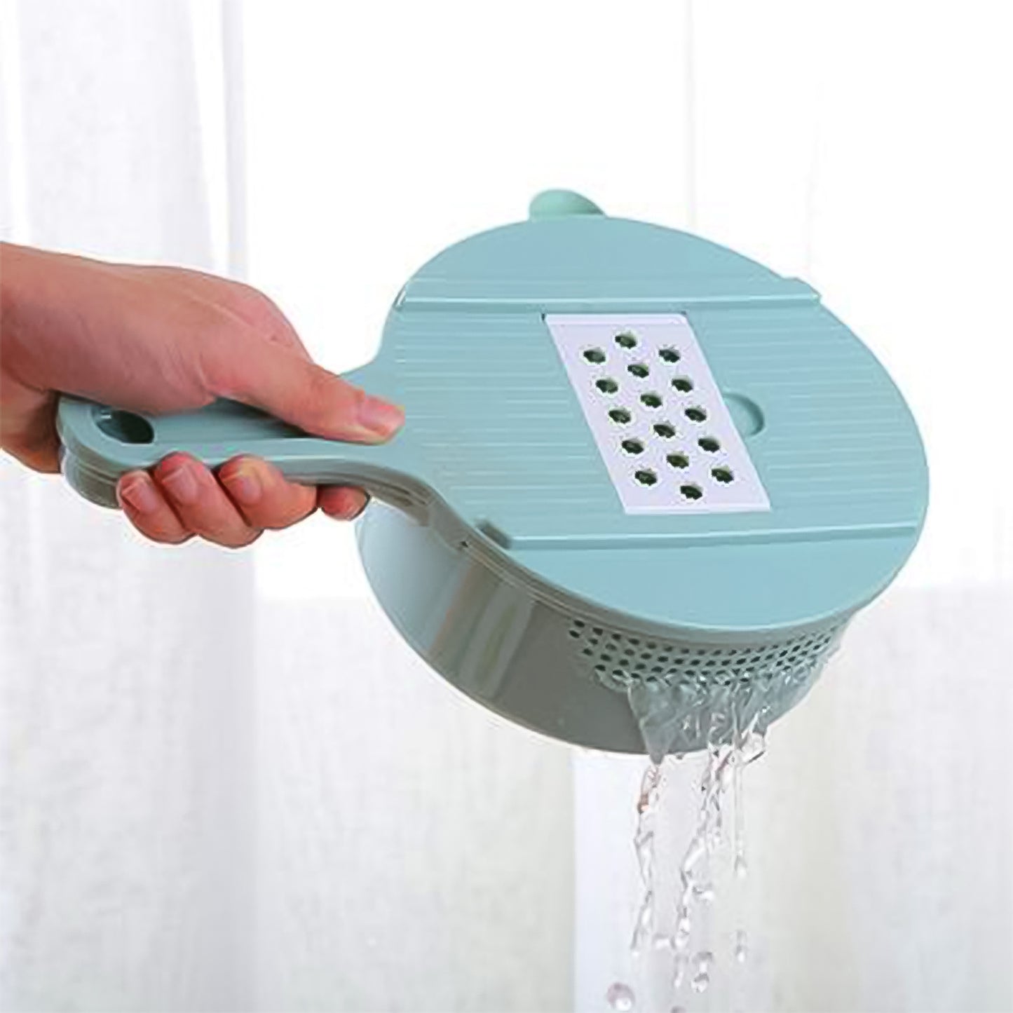 🥕 6-in-1 Vegetable Chopper with Drain Basket – Multifunctional Slicer Set