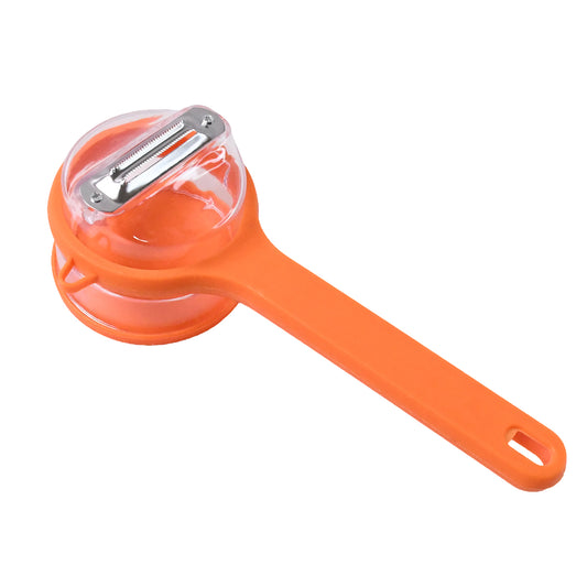 Stainless Steel Peeler with Container – Mess-Free Vegetable & Fruit Peeling