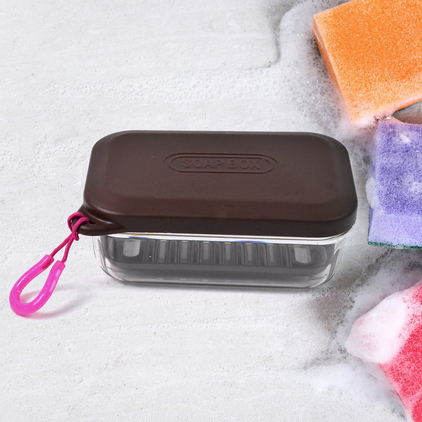 🧼 Bathroom Travel Plastic Soap Box with Lid – 1 Pc