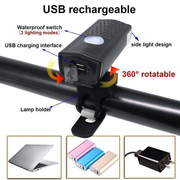 USB Rechargeable Bicycle Light Set – 400 Lumen Super Bright Headlight 🚴‍♂️💡