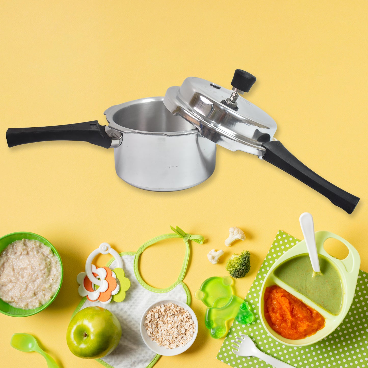 🍲 Aluminium Rays Pearl Pressure Cooker with Outer Lid – 2.5 Litres