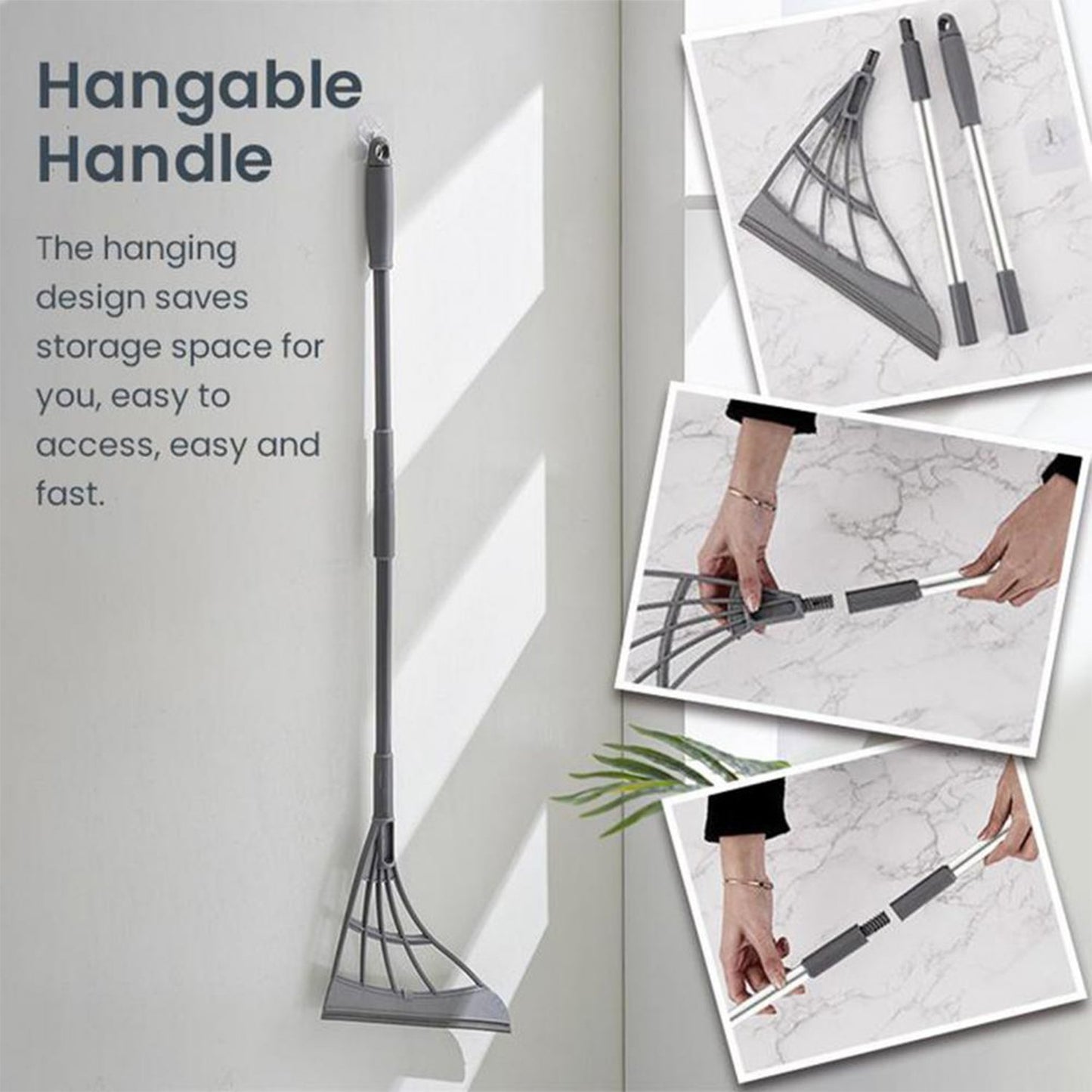 Durable Eco-Friendly Broom with Scraper | Efficient Floor Cleaning Tool