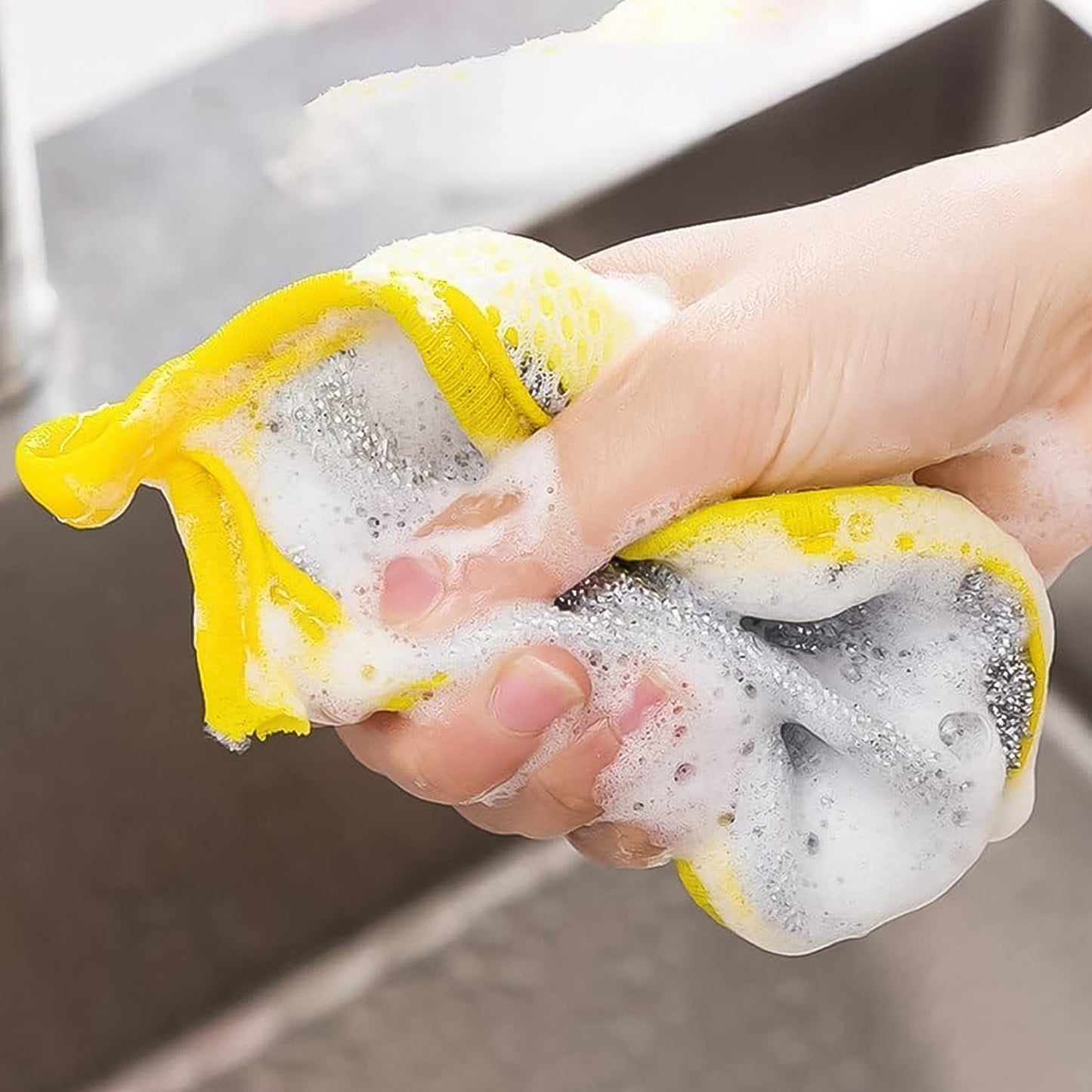 Double-Sided Dishwashing Sponge & Brush – Durable & Efficient Cleaning