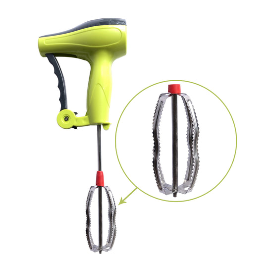 Power-Free Manual Hand Blender | Stainless Steel Blades for Milk, Lassi, Egg Beating & Mixing