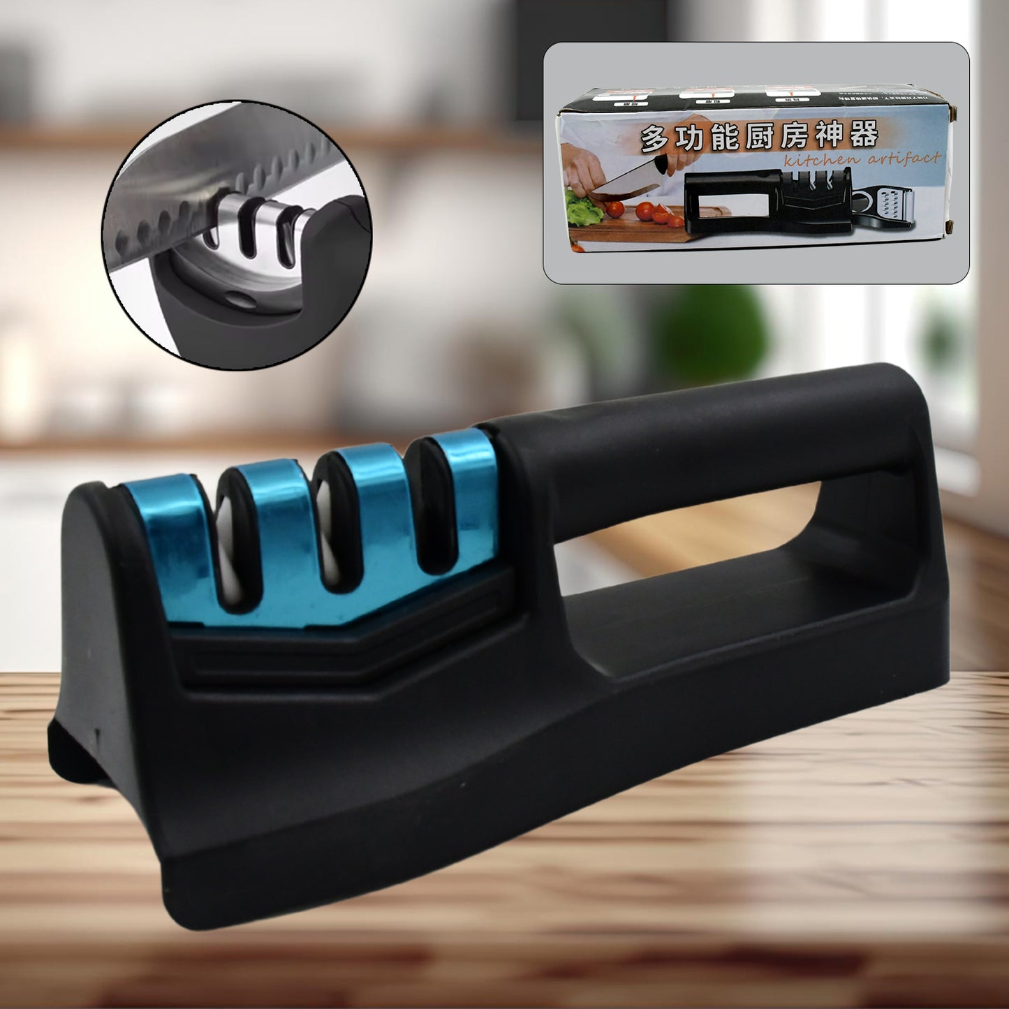 9-in-1 Kitchen Knife Sharpener – Multi-Function Tool with Chopper & Fish Scale Remover 🔪✨
