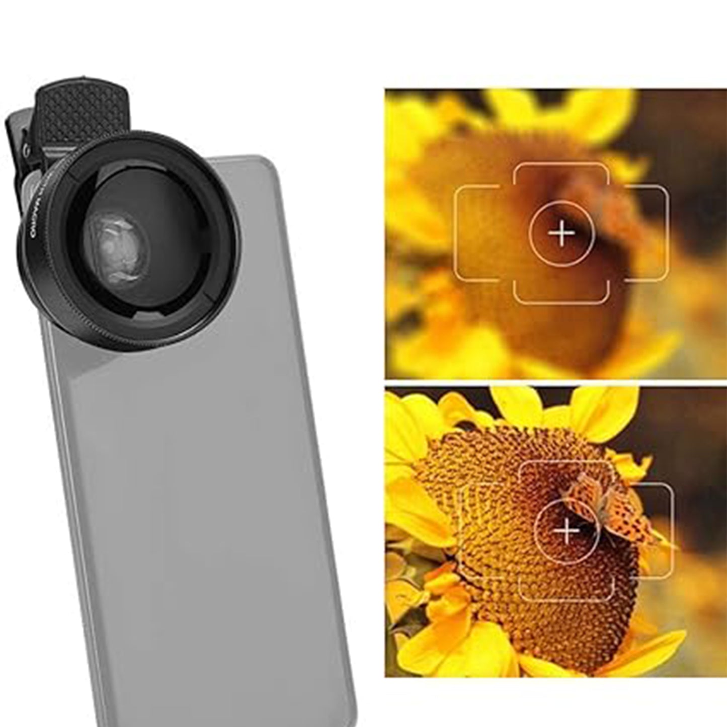 0.45X Wide Angle External Phone Camera Lens – Clip-On Smartphone Lens with Color Box