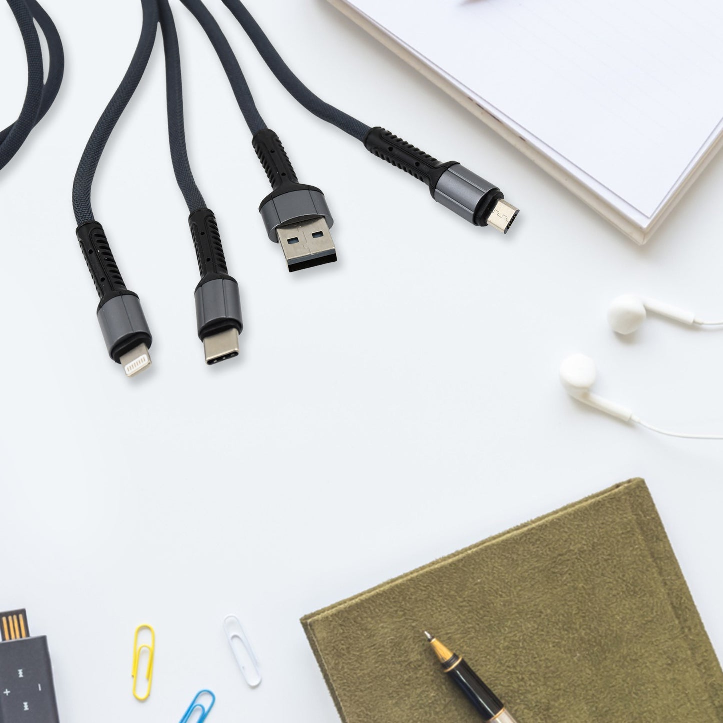 3-in-1 Multi Super Fast Charging Cable – 1200mm Universal Rapid Charge ⚡🔌
