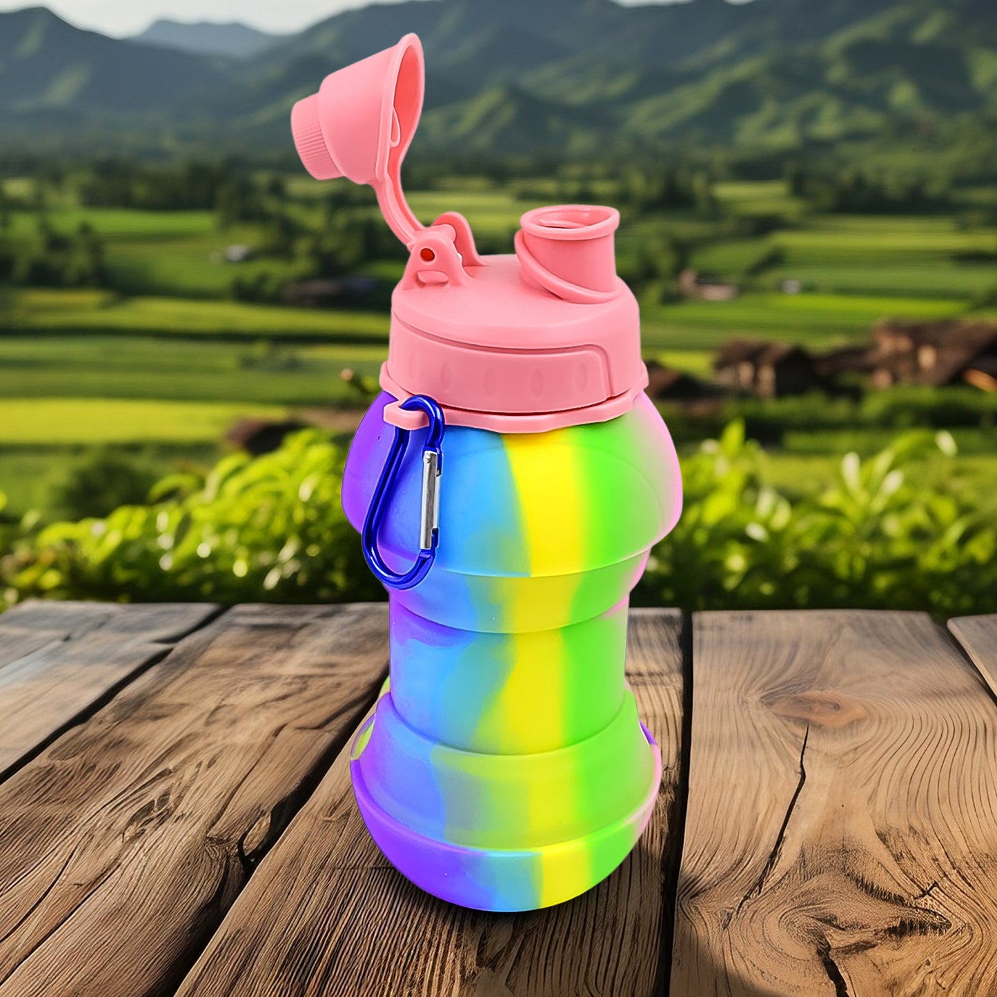 Flexible Collapsible Silicone Sports Water Bottle – 260ml, 20cm Folding, BPA-Free & Portable