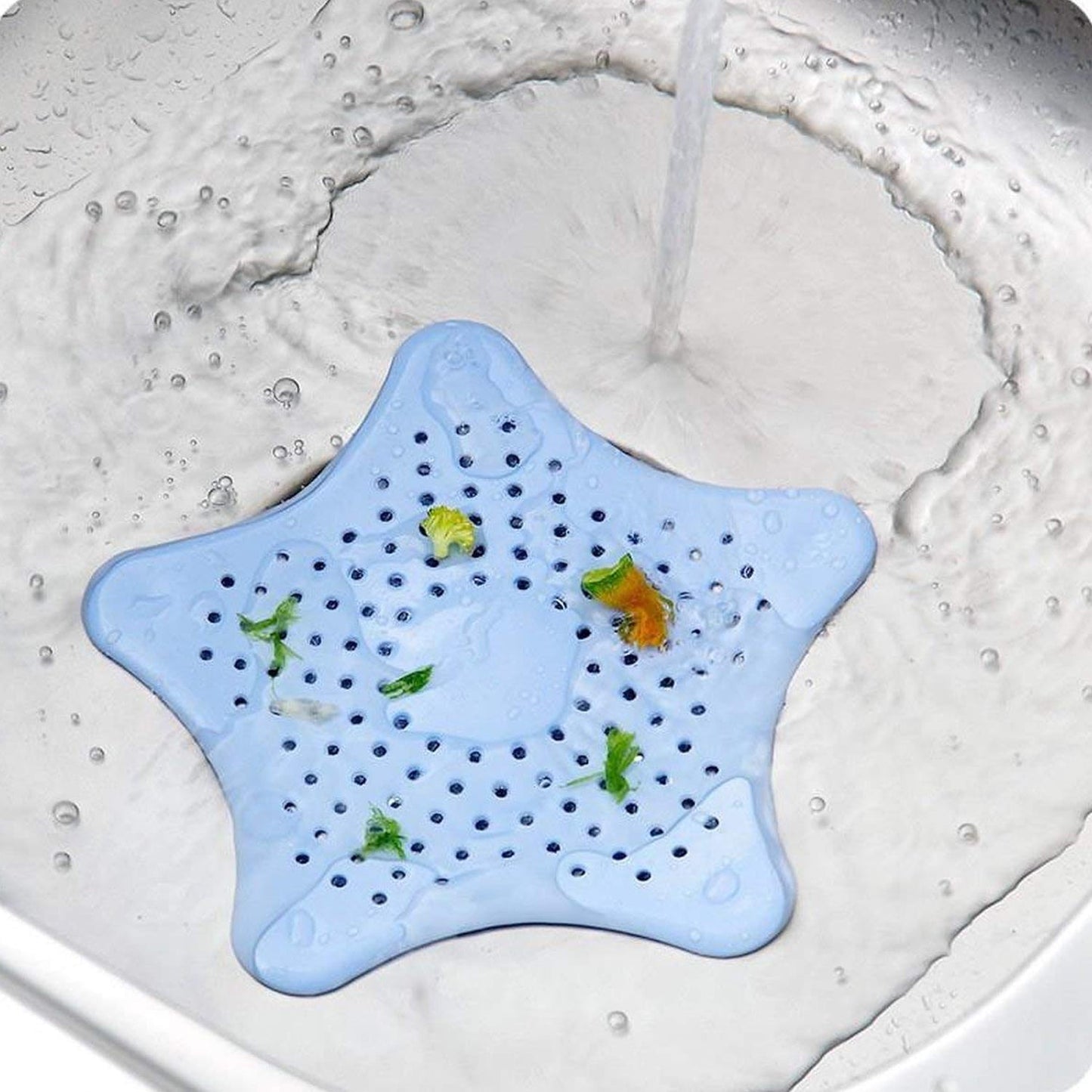 Star-Shaped Suction Cup Sink Drain Strainer | Hair Stopper & Filter for Kitchen & Bathroom (1 PC)