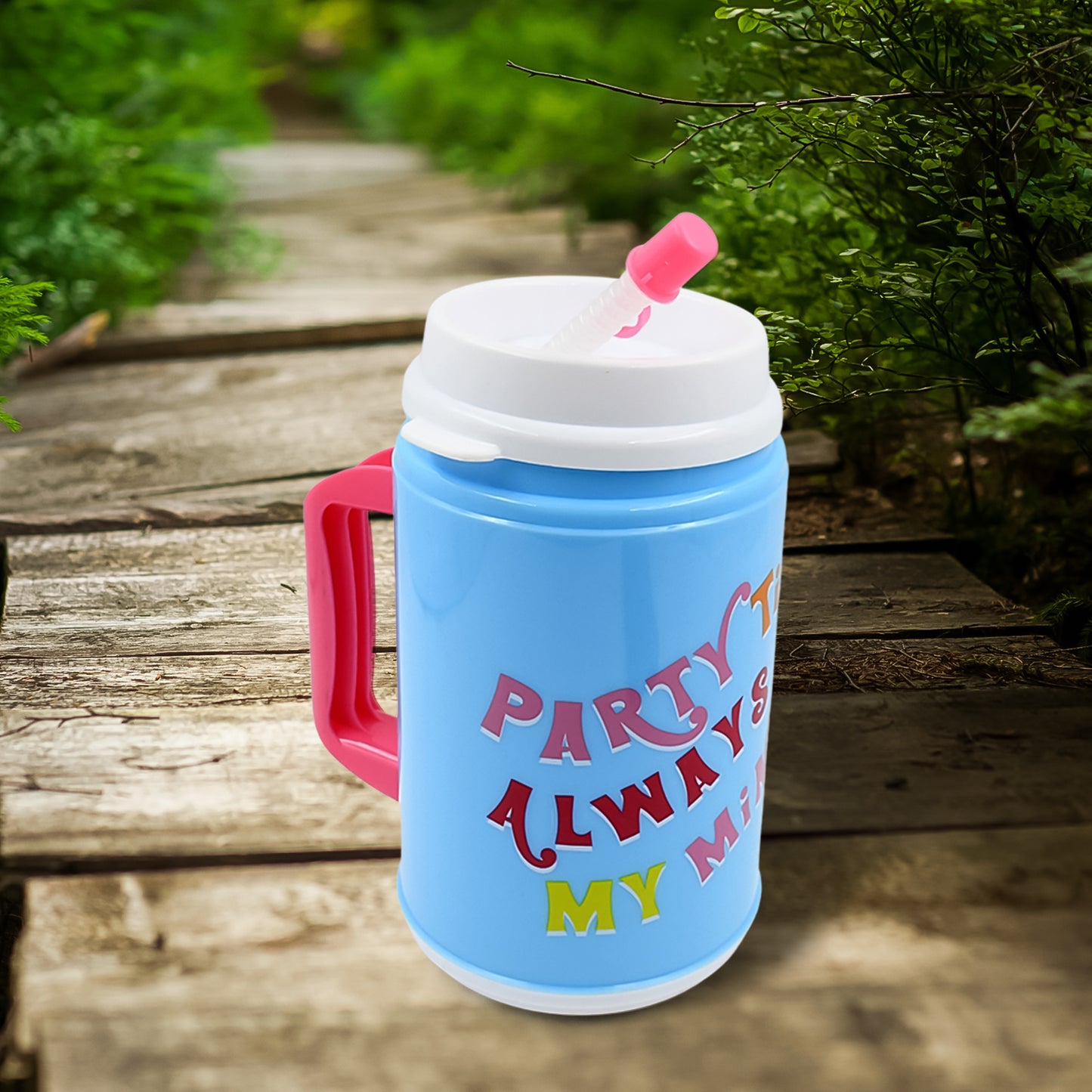 Insulated Mug with Lid & Straw – 709ml Leakproof Travel Cup ☕❄️🚰