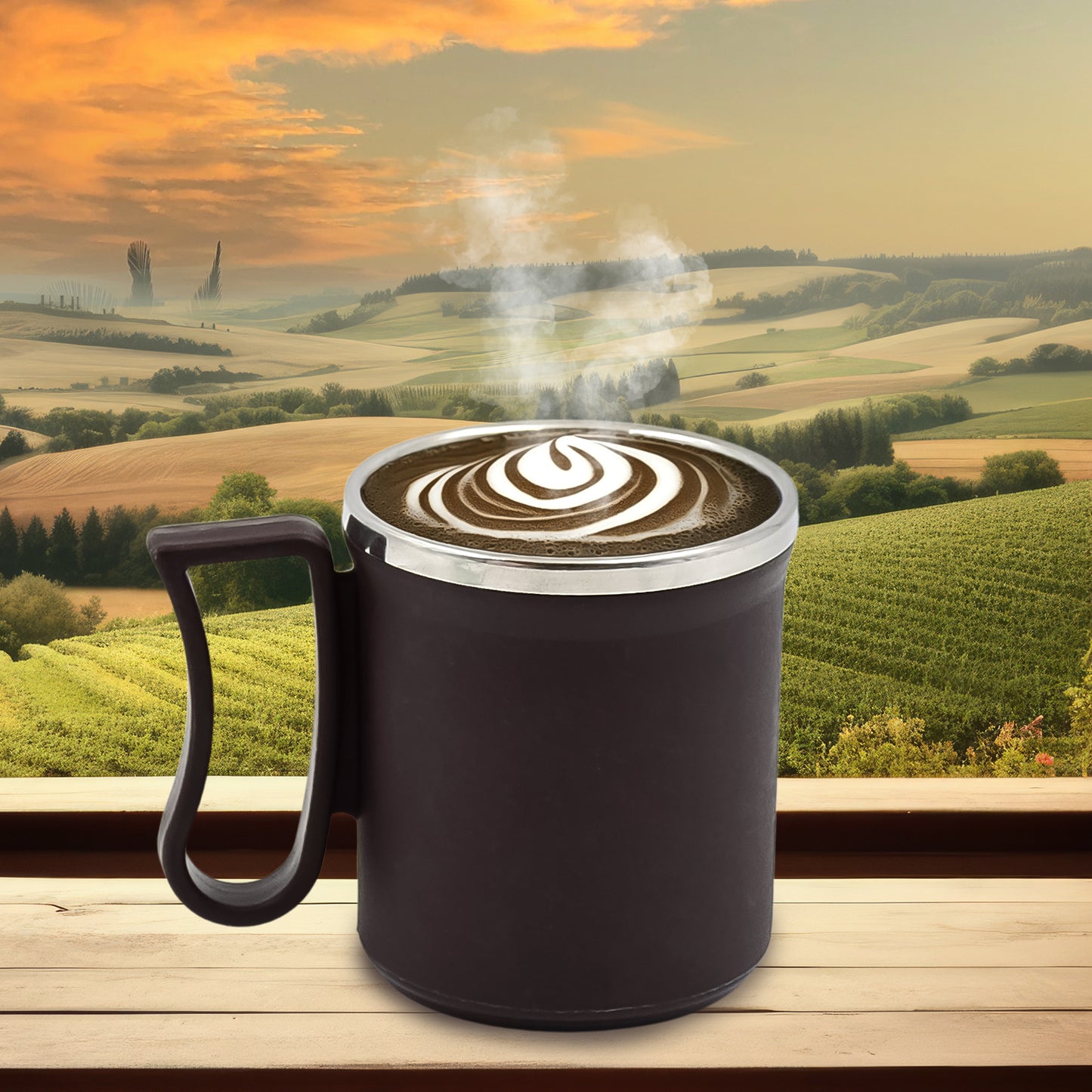 Stainless Steel Coffee Mug with Lid | 200ml Insulated Cup