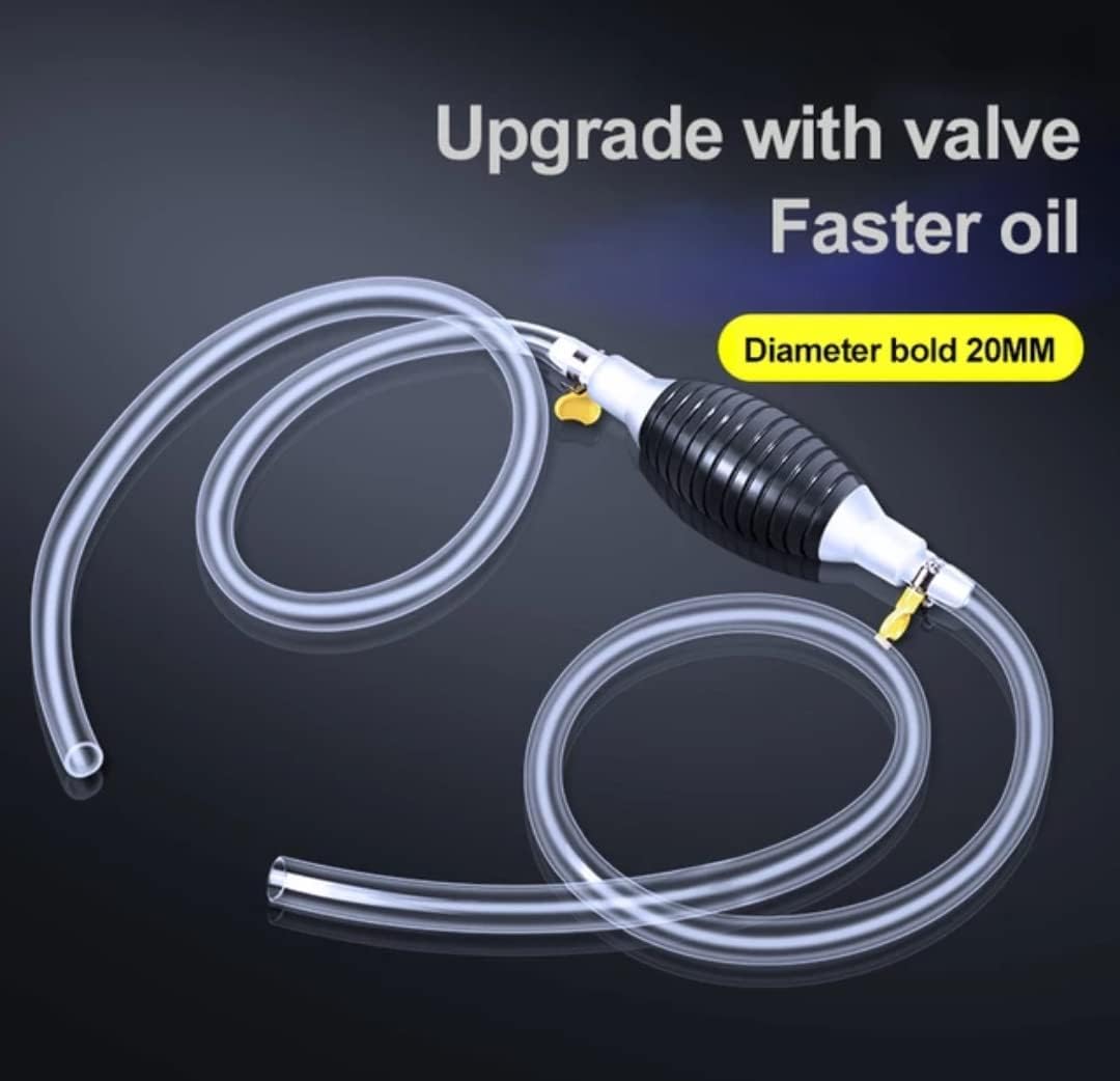 High-Flow Fuel Transfer Pump Kit – Manual Siphon Pump for Gas, Diesel & More
